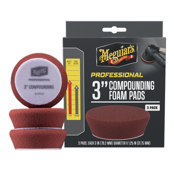 Meguiar's PRO Polierschwamm - Stark ø 75 mm - rot, 3 Stk.