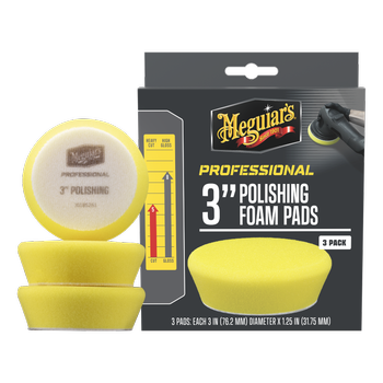 Meguiar's PRO Polierschwamm - Mittel ø 75 mm - gelb, 3 Stk.
