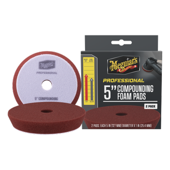 Meguiar's PRO Polierschwamm - Stark ø 125 mm - rot, 2 Stk.