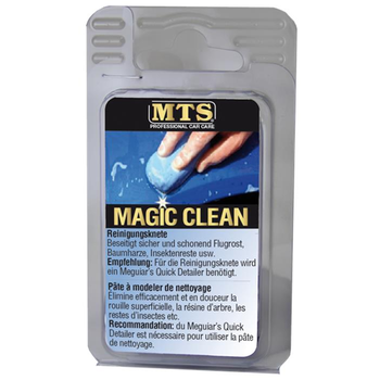 Magic Smooth and Clean ist eine Reinigungsknetmasse, die Ablagerungen auf Oberflächen
schonend und sicher entfernt, ohne diese anzugreifen oder zu beschädigen. Das gilt für
Sprüh- und Farbnebel, Baumharz, Teer, Insekten Exkremente, Bremsstaub, Flugrost usw.