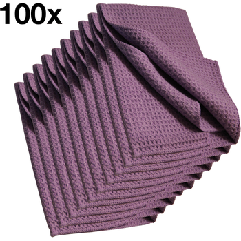 MTS Mikrofaser Waffeltuch, Violett, 40 x 40 cm, 100 Stück