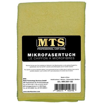 MTS Mikrofasertuch, Hellgelb, 40 x 40 cm