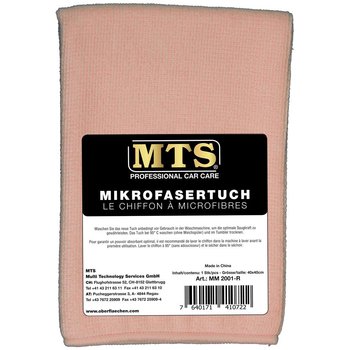 MTS Mikrofasertuch, Rosa, 40 x 40 cm