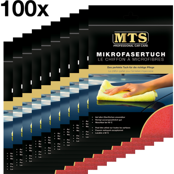 MTS Mikrofasertuch, Frottéegewebe, Rot, 40 x 40 cm, 100-er Pack