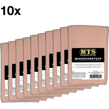 MTS Mikrofasertuch, Rosa, 40 x 40 cm, 10-er Pack